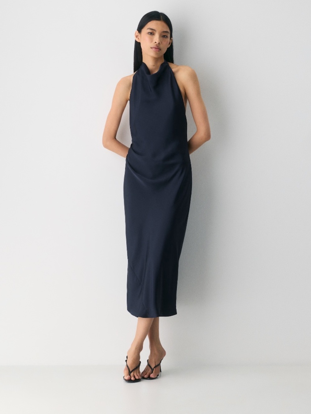 Aritzia Audience Satin Midi Dress 12